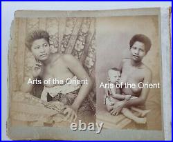 3 Antique Original Photo Thai Thailand Rama V Bangkok Albumen Siam Siamese 1900