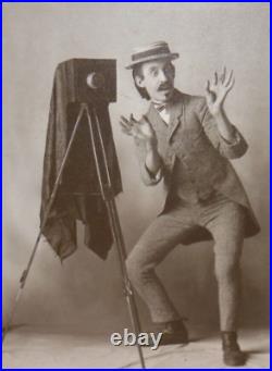 3 Antique Windeatt Chicago Photographs Of Whimsical Flamboyant Photographer &Boy