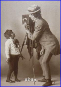 3 Antique Windeatt Chicago Photographs Of Whimsical Flamboyant Photographer &Boy