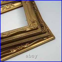 3 Vintage Ornate Gold / Gilt Wooden Picture Frames 12 / 14 x 10 Rebate