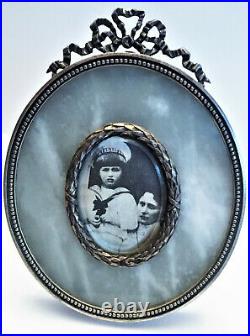 A Faberge Pair of Silver & Jasper Photograph Frames, Ca. 1908 1917