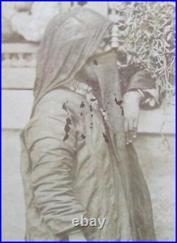 ANTIQUE ARAB/TURKISH WOMEN ALBUMEN PRINT PHOTOGRAPHS 19th CENTURY 1880s HOOKAH
