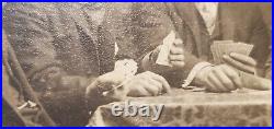 ANTIQUE CABINET PHOTO GAMBLERS PLAYING CARDS POKER 1903 Old West GAMBLING VTG