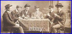 ANTIQUE CABINET PHOTO GAMBLERS PLAYING CARDS POKER 1903 Old West GAMBLING VTG