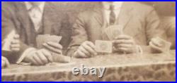 ANTIQUE CABINET PHOTO GAMBLERS PLAYING CARDS POKER 1903 Old West GAMBLING VTG