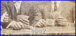 ANTIQUE CABINET PHOTO GAMBLERS PLAYING CARDS POKER 1903 Old West GAMBLING VTG