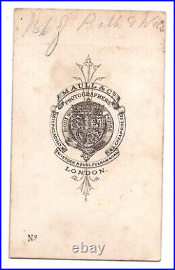 ANTIQUE CDV CIRCA 1860s BISHOP OF BATH & WELLS LORD AUCKLAND LONDON ENGLAND