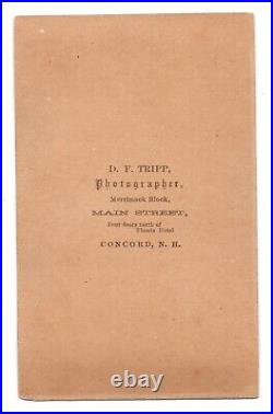ANTIQUE CDV CIRCA 1860s DANIEL WEBSTER SECRETARY OF STATE CONDCORD NEW HAMPSHIRE