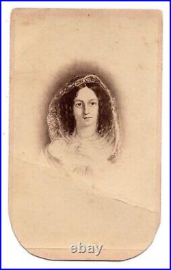 ANTIQUE CDV CIRCA 1880s ANGELICA SINGLETON VAN BUREN FIRST LADY RARE