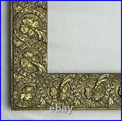 ANTIQUE FIT 9 3/8 x 11 3/8 ORNATE GOLD GILT GESSO VICTORIAN PICTURE FRAME