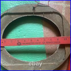 ANTIQUE HTF Deep Walnut Oval Picture Frame 13 C 11Inside About 10 X 8