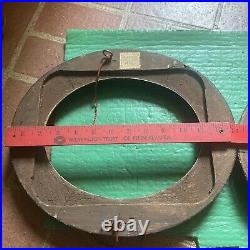 ANTIQUE HTF Deep Walnut Oval Picture Frame 13 C 11Inside About 10 X 8