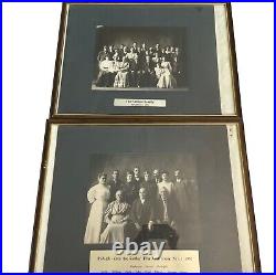 ANTIQUE VTG set of 2FRAMED FAMILY GROUP PHOTOGRAPH PICTURE 1907