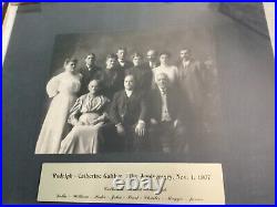 ANTIQUE VTG set of 2FRAMED FAMILY GROUP PHOTOGRAPH PICTURE 1907