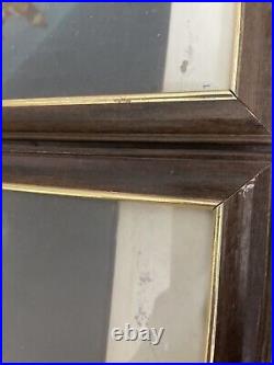 ANTIQUE VTG set of 2FRAMED FAMILY GROUP PHOTOGRAPH PICTURE 1907