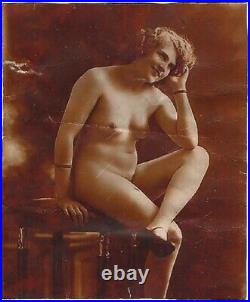 Absolutely beautiful nude, victorian, classic sepia toned historic photograph