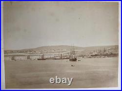 Albumen Photograph Tall Ship Sevastopol Crimea Ukraine 1870s