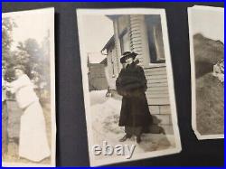 Amazing Antique c. 1900s Family Photo Album, Great Shots of Early Fashion