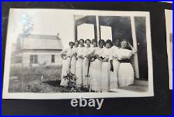 Amazing Antique c. 1900s Family Photo Album, Great Shots of Early Fashion