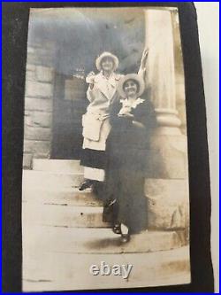 Amazing Antique c. 1900s Family Photo Album, Great Shots of Early Fashion