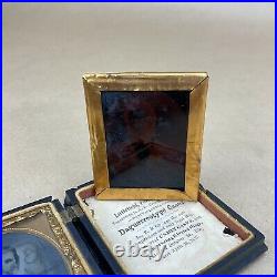 Ambrotype Vintage Double Photograph Of Couple With Case ANTIQUE GOOD