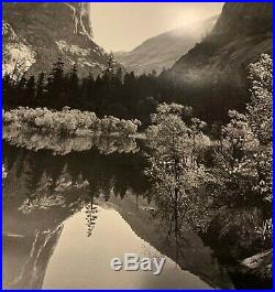 Ansel Adams, Mirror Lake, Yosemite, Marker Signed Photograph