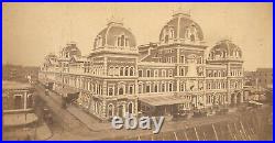 Antique 1871-1880 Photo Grand Central Depot Railroad Train Station New York City