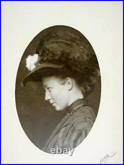 Antique 1880's Portrait Young Woman Herman Heyn Photograph Omaha