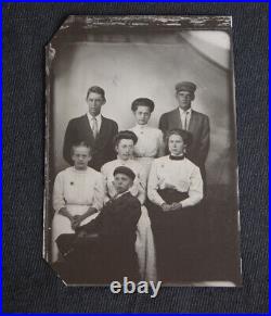 Antique 1890s Tintype Victorian Family American Western Frontier