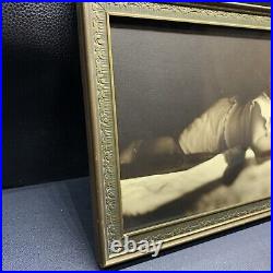 Antique 1920s Baby Photo On Heavy Paper Stock, Framed With Glass Large 12 Print