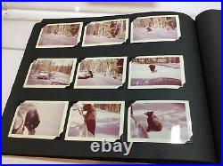 Antique 1950s 155 BW Pics Photo Album 35 Postcards Ships Cars National Parks