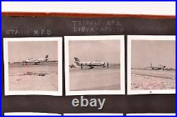 Antique 1950s Photo Album 178 BW pics VTG US Air Force Travel Planes Ships USAF