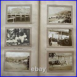 Antique 72 Photograph Album Bicycle Race Trip Penny Farthing Bike England UK