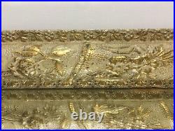 Antique Aesthetic Art Deco Victorian Wood Gold Gilt Picture Frame Fits 22x28