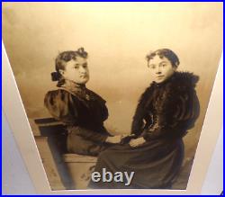 Antique Affectionate Women Gelatin Silver Photograph Lesbians Sisters Victorian