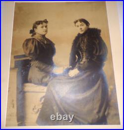 Antique Affectionate Women Gelatin Silver Photograph Lesbians Sisters Victorian