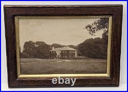 Antique Albumen Photograph of English Country House Framed by W. Williams London
