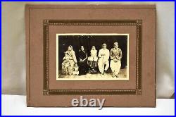 Antique B/W Group Photo Of An Indian Family Children Western Gujarat Photograph