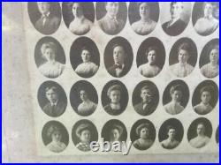 Antique Black & White Class Photograph 1908 Large