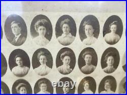 Antique Black & White Class Photograph 1908 Large