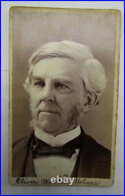 Antique CDV Photo by Pach New York, NY of Author & Poet Oliver Wendell Holmes