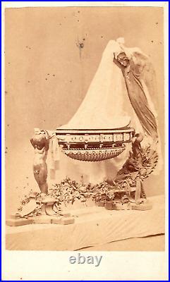 Antique CDV Photograph Religious Angel Cherub Carlo Fratacci Italy