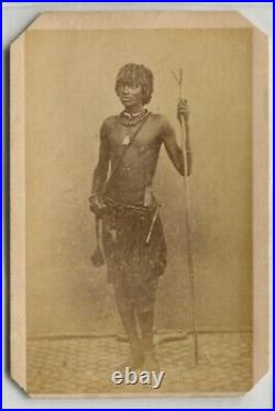 Antique CDV Photographs African Man Portrait Bingham