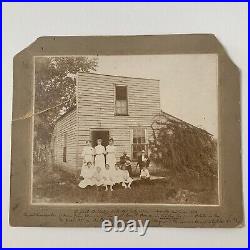 Antique Cabinet Card Photo Court House Hotel House ID Gould Lac Qui Parle, MN