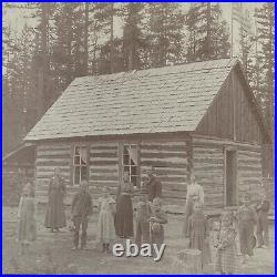 Antique Cabinet Card Photograph Williams Valley School House Deer Park WA HS1