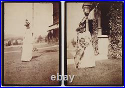 Antique Cabinet card lot of 19 photos one family from same day outdoors 1890's