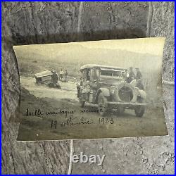 Antique Car Automobile Stuck in River Photo Photograph Vintage