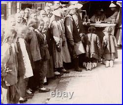 Antique Chinese Photograph from c. 1902 with Court Scene 11 x 9 in