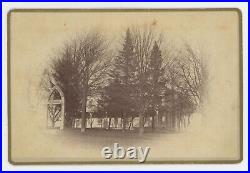 Antique Circa 1880s Rare Cabinet Card Early Image of The Mary Washington School