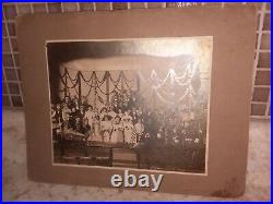 Antique College Play Mark Twain Group Albumen Print Photograph On 11X14 Cardbo